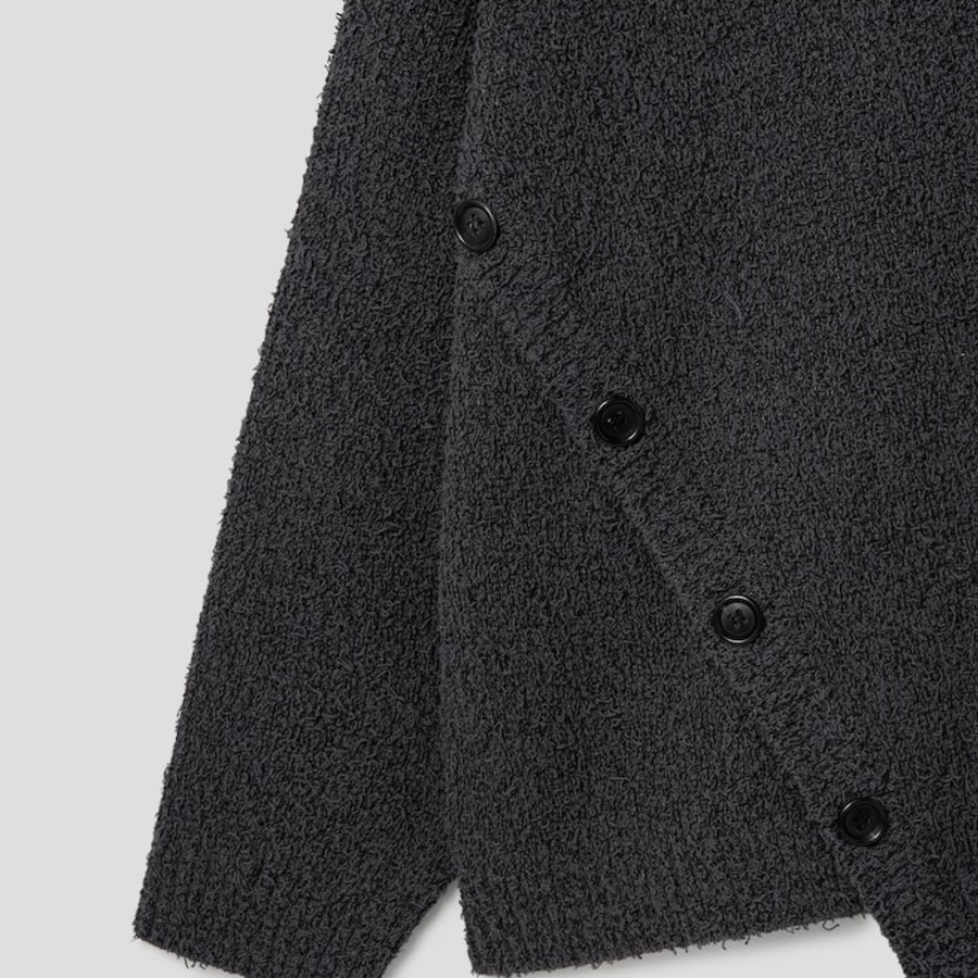 JUUN.J [CORE] Twist Detail Button Opening Pullover Jumper – Grey