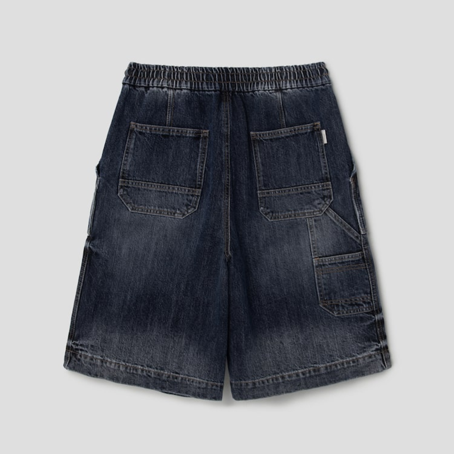 JUUN.J [Pre-Order] Denim Carpenter Shorts – Blue