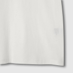 JAJU Cotton Strong Twist U-Neck T-Shirt – White