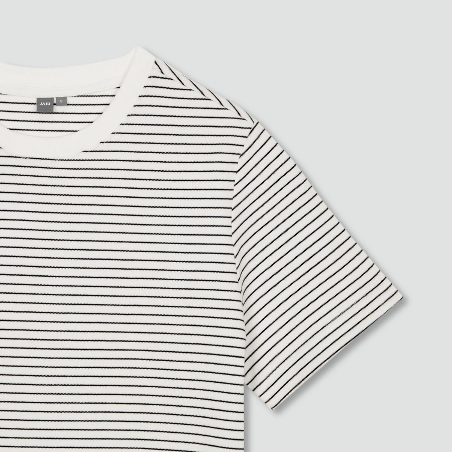 JAJU Heavy Cotton Short Sleeve T-Shirt – Off White