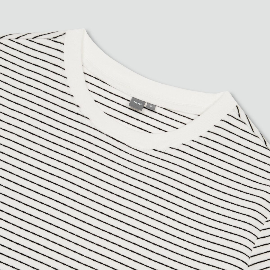 JAJU Heavy Cotton Short Sleeve T-Shirt – Off White