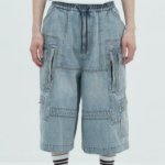JUUN.J Denim Cargo Shorts – Blue