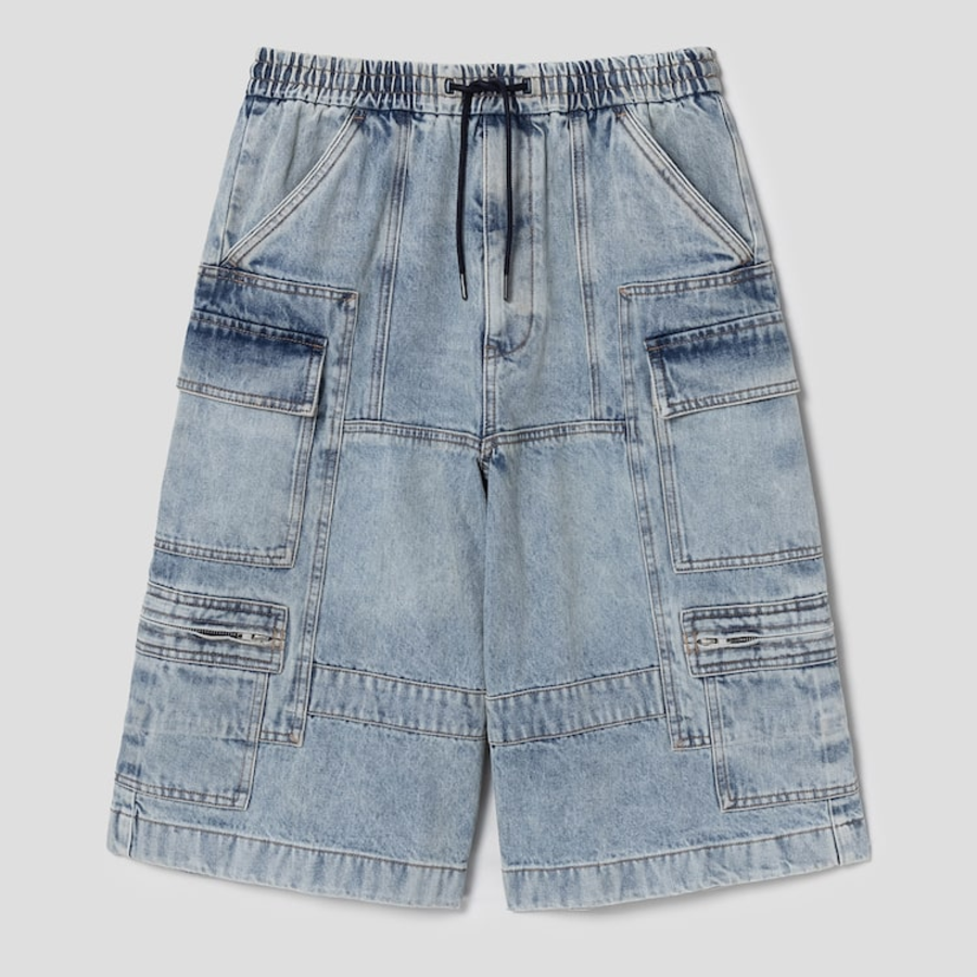 JUUN.J Denim Cargo Shorts – Blue