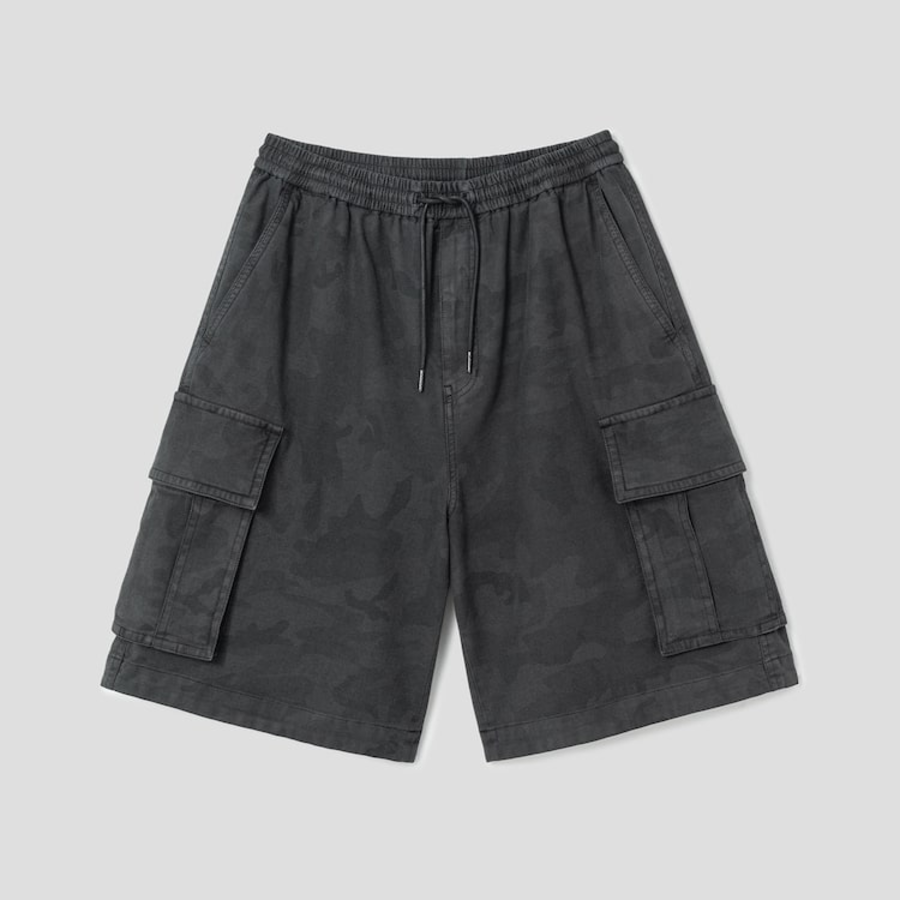 JUUN.J Camo Oxford Cotton Shorts – Ash