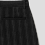 JUUN.J Wool Cotton Stripe Long Shorts – Black