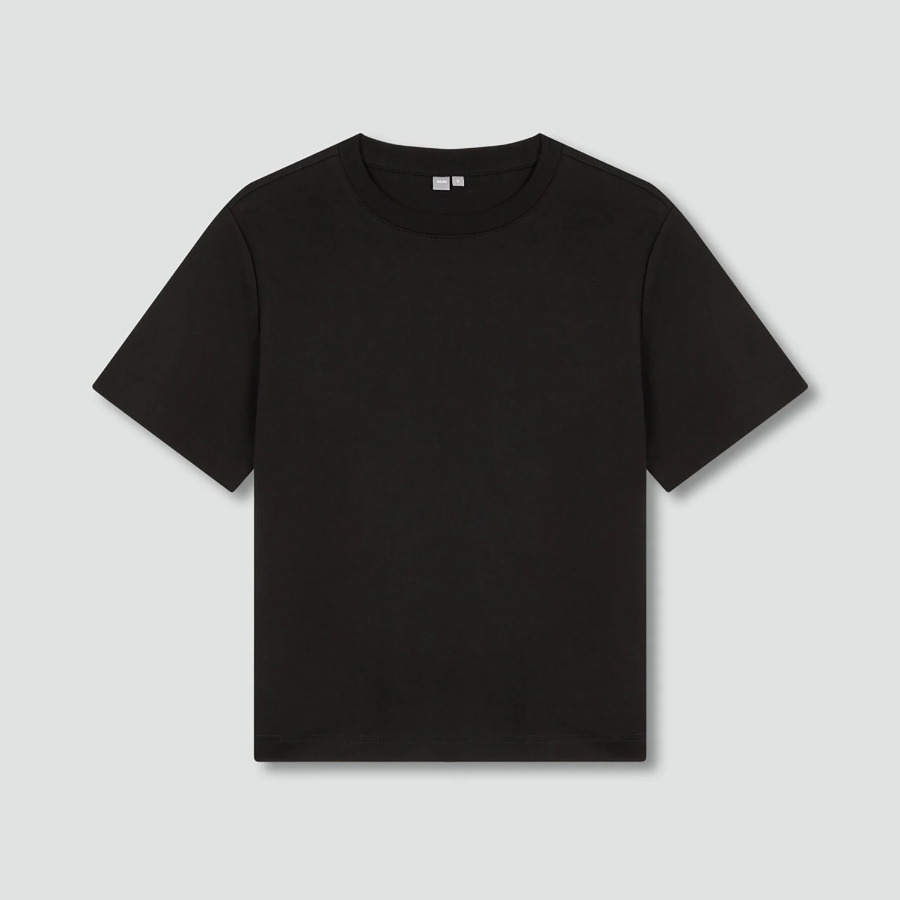 JAJU Heavy Cotton Short Sleeve T-Shirt – Black