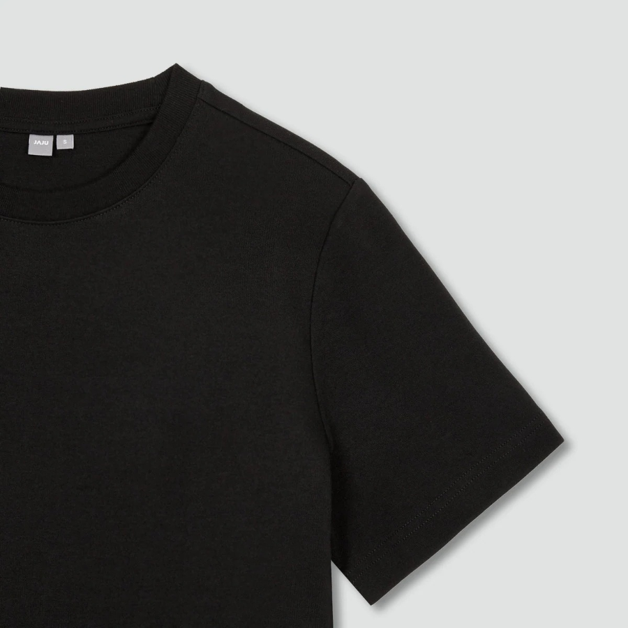 JAJU Heavy Cotton Short Sleeve T-Shirt – Black