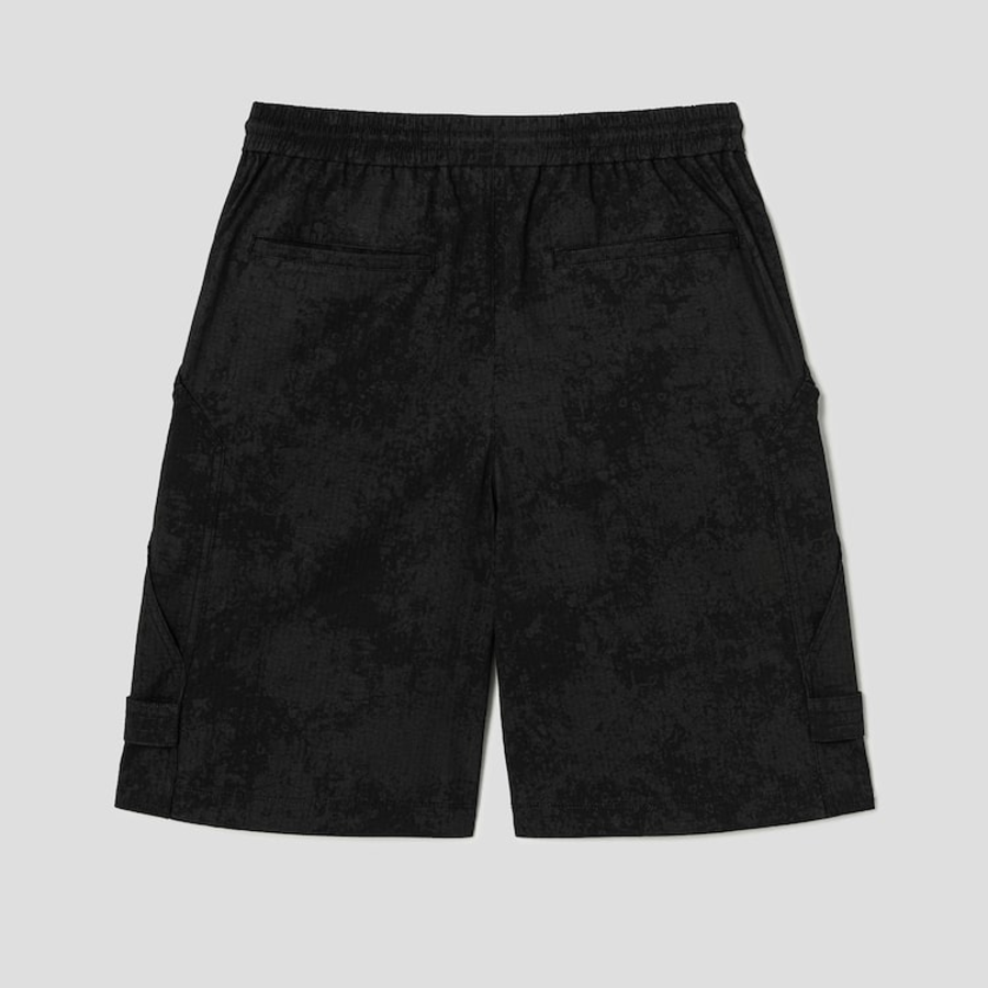 JUUN.J [CORE] Painting Stripe Velcro Detailed Shorts – Black