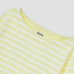 JAJU Boatneck Cotton Stretch Long Sleeve T-Shirt – Yellow