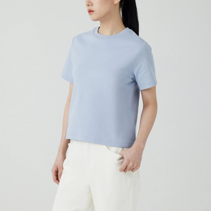 JAJU Heavy Cotton Short Sleeve T-Shirt – Sky Blue