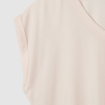 JAJU V-Neck Turn-Up T-Shirt – Pink