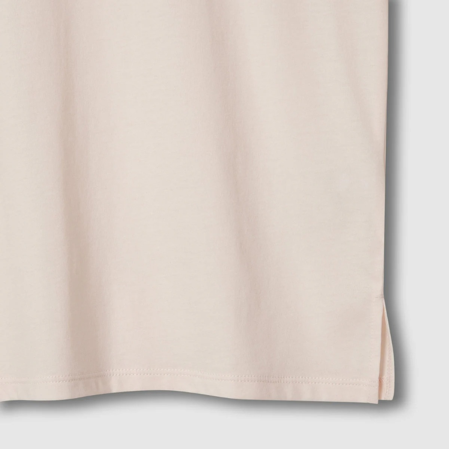 JAJU V-Neck Turn-Up T-Shirt – Pink