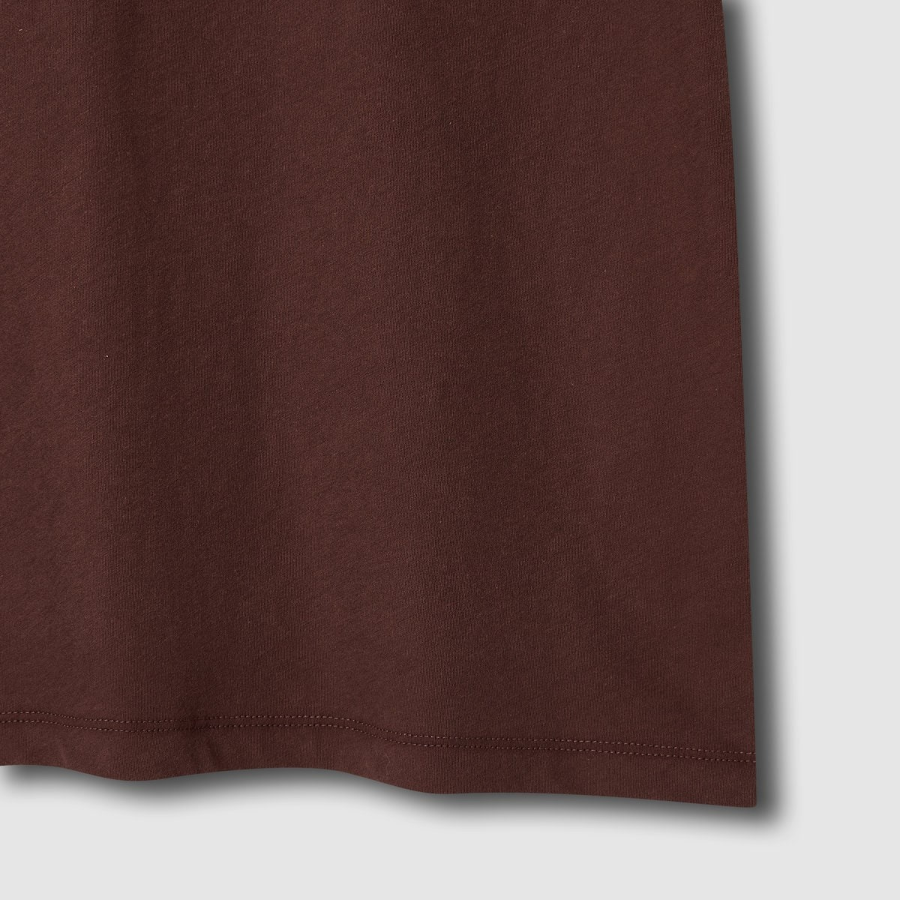 JAJU Cotton Ganggyeon U-Neck T-Shirt – Brown