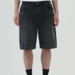 JUUN.J Denim Double Waist Shorts – Black