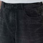 JUUN.J Denim Double Waist Shorts – Black