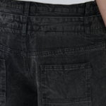 JUUN.J Denim Double Waist Shorts – Black