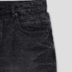 JUUN.J Denim Double Waist Shorts – Black