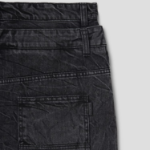 JUUN.J Denim Double Waist Shorts – Black