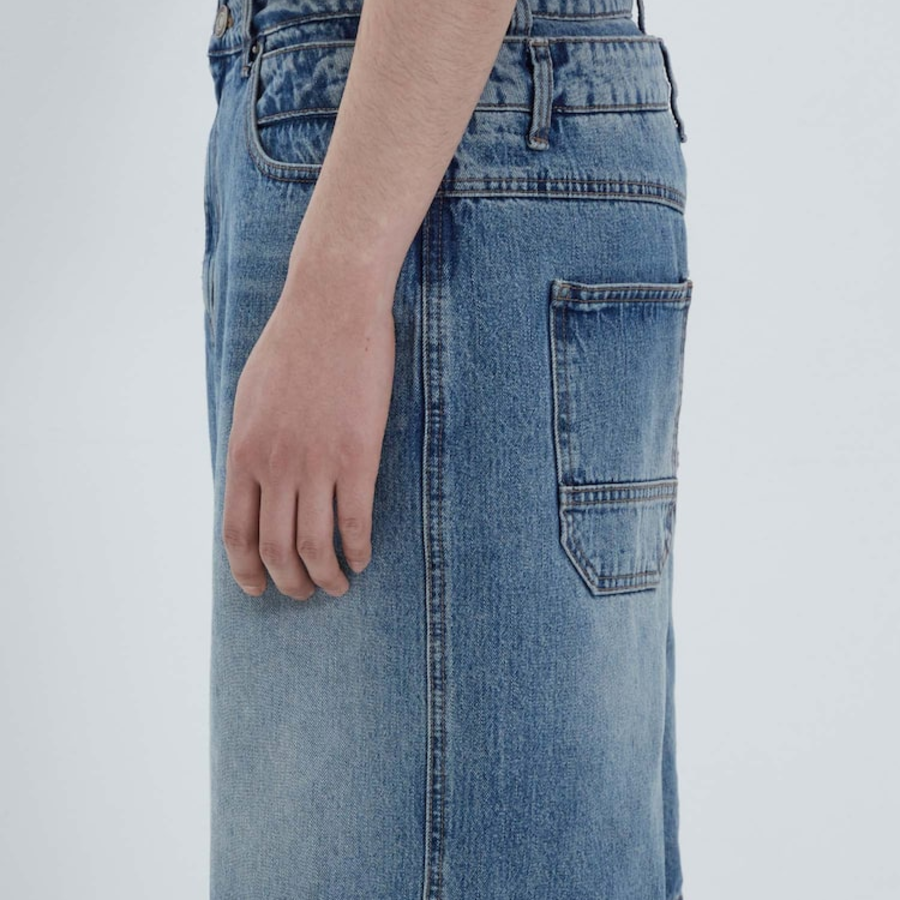 JUUN.J Denim Double Waist Shorts – Sky Blue