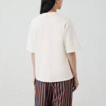 JAJU Cotton Mock Neck T-Shirt – Ivory