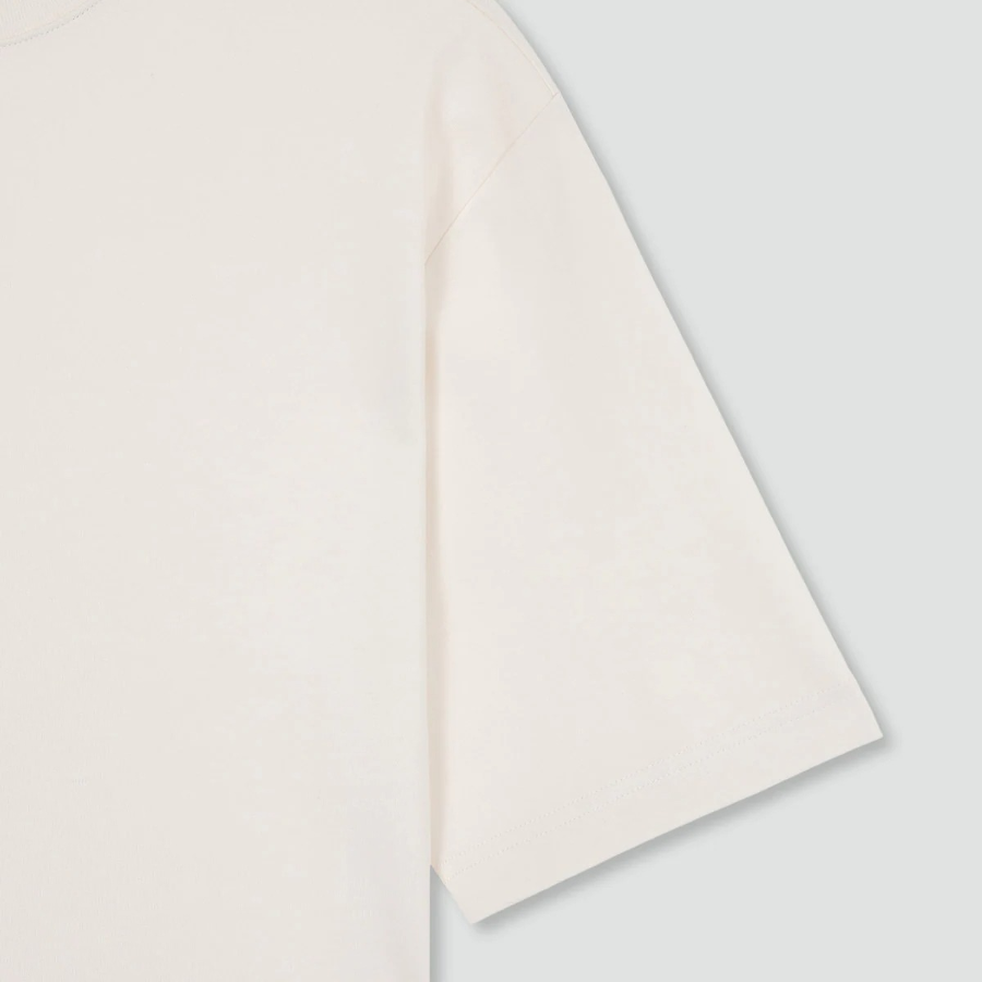 JAJU Cotton Mock Neck T-Shirt – Ivory