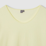 JAJU Cotton U-Neck T-Shirt – Yellow