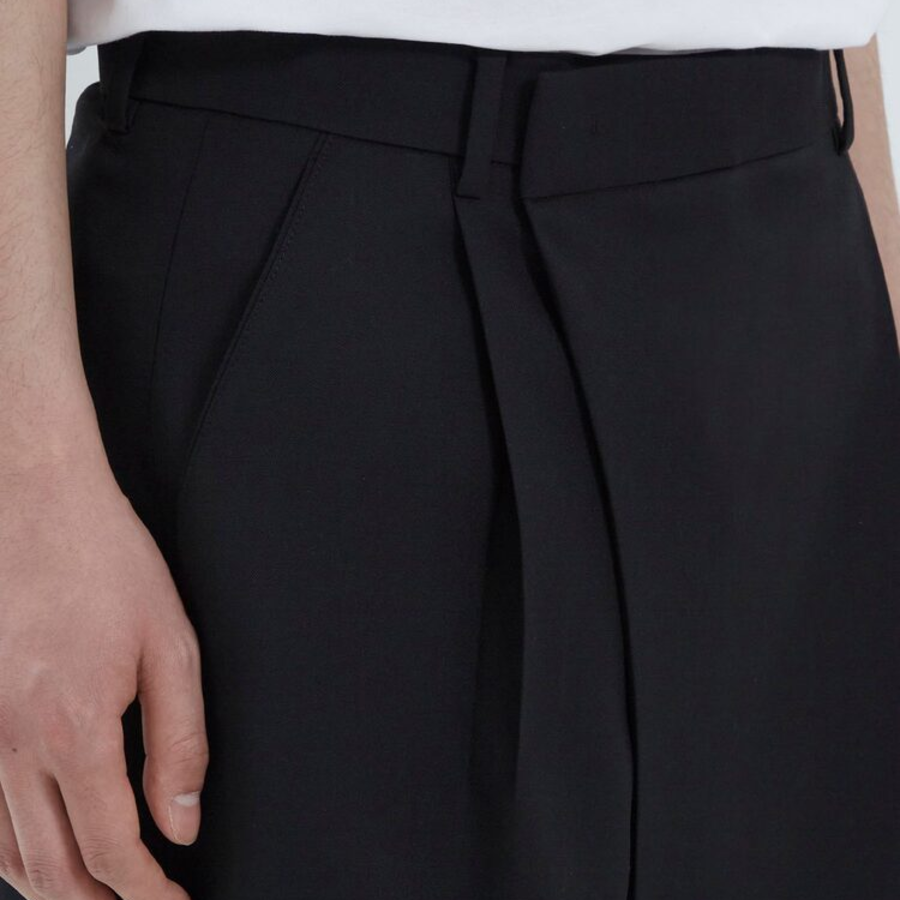 JUUN.J Wool Wrap Shorts – Black