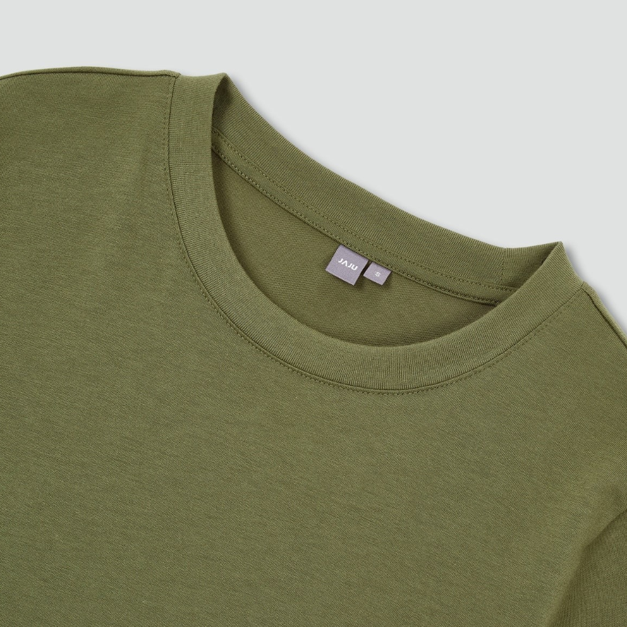 JAJU Smart Cotton T-Shirt – Khaki