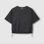 JAJU Square Texture T-Shirt – Charcoal