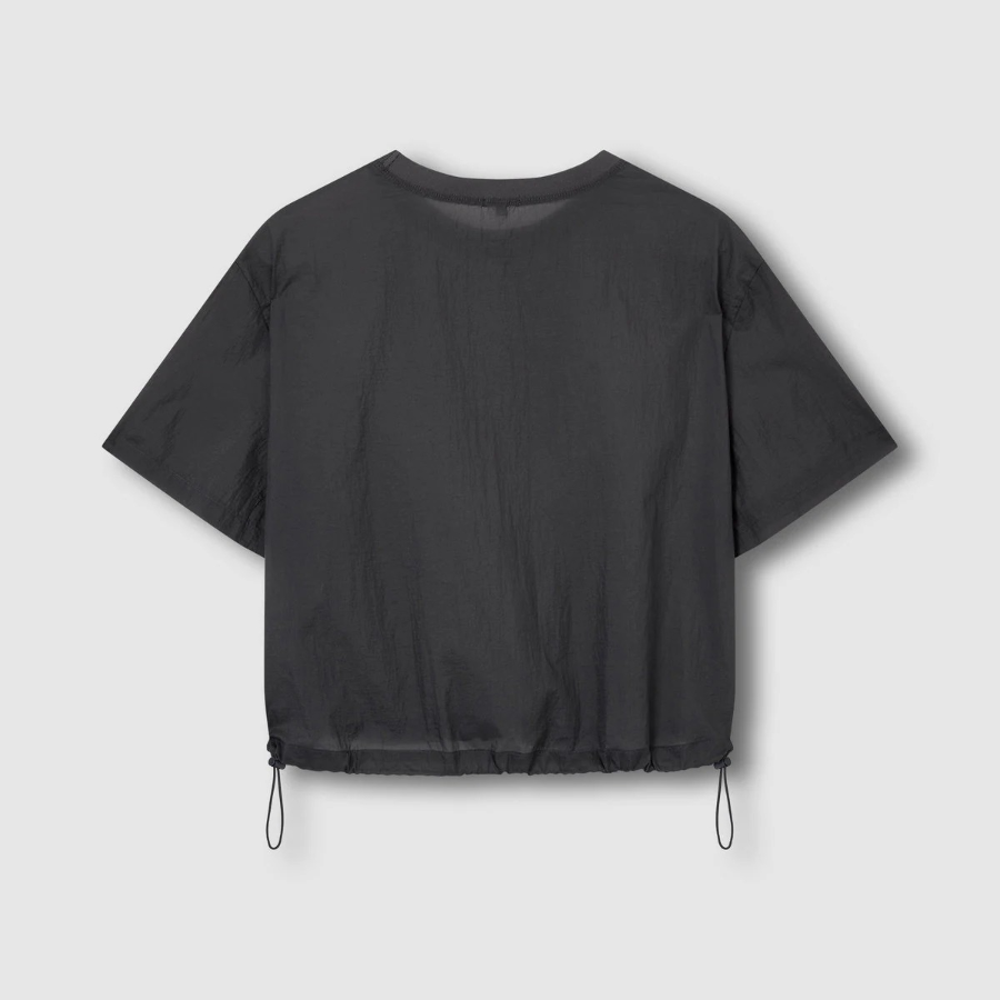 JAJU Square Texture T-Shirt – Charcoal