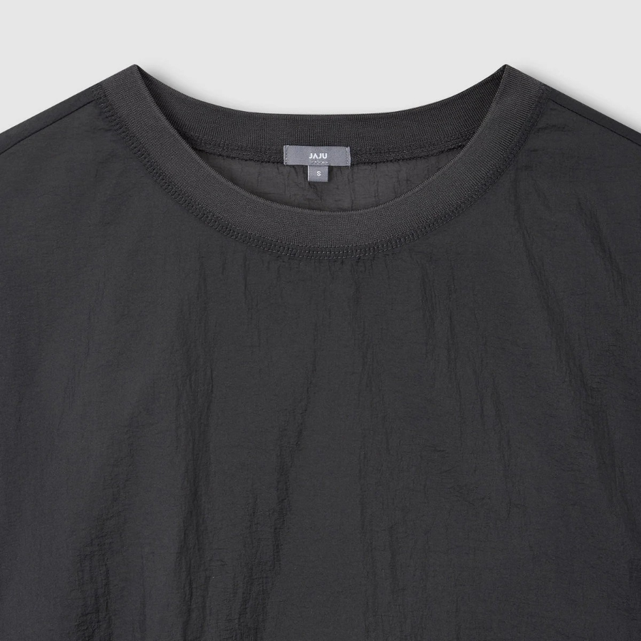 JAJU Square Texture T-Shirt – Charcoal
