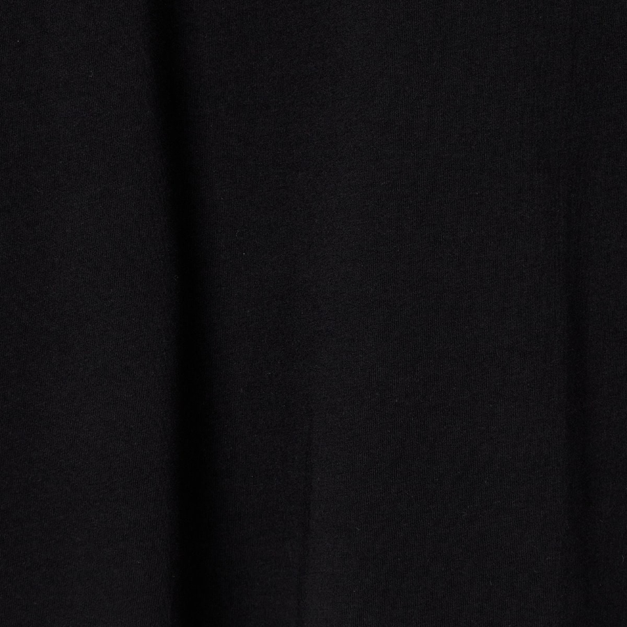 JAJU V-Neck Turn-Up T-Shirt – Black