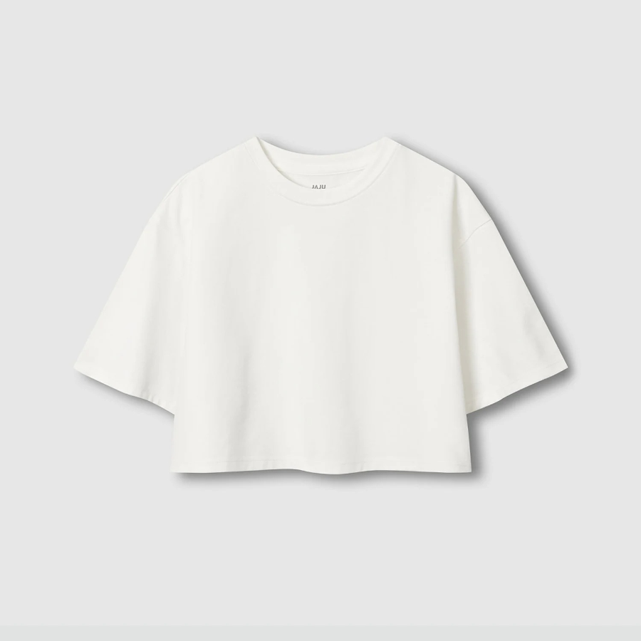 JAJU Sorona Crop Short-Sleeve T-Shirt – White