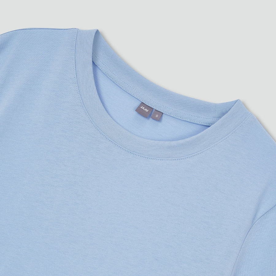 JAJU Smart Cotton Short-Sleeve T-Shirt – Sky Blue