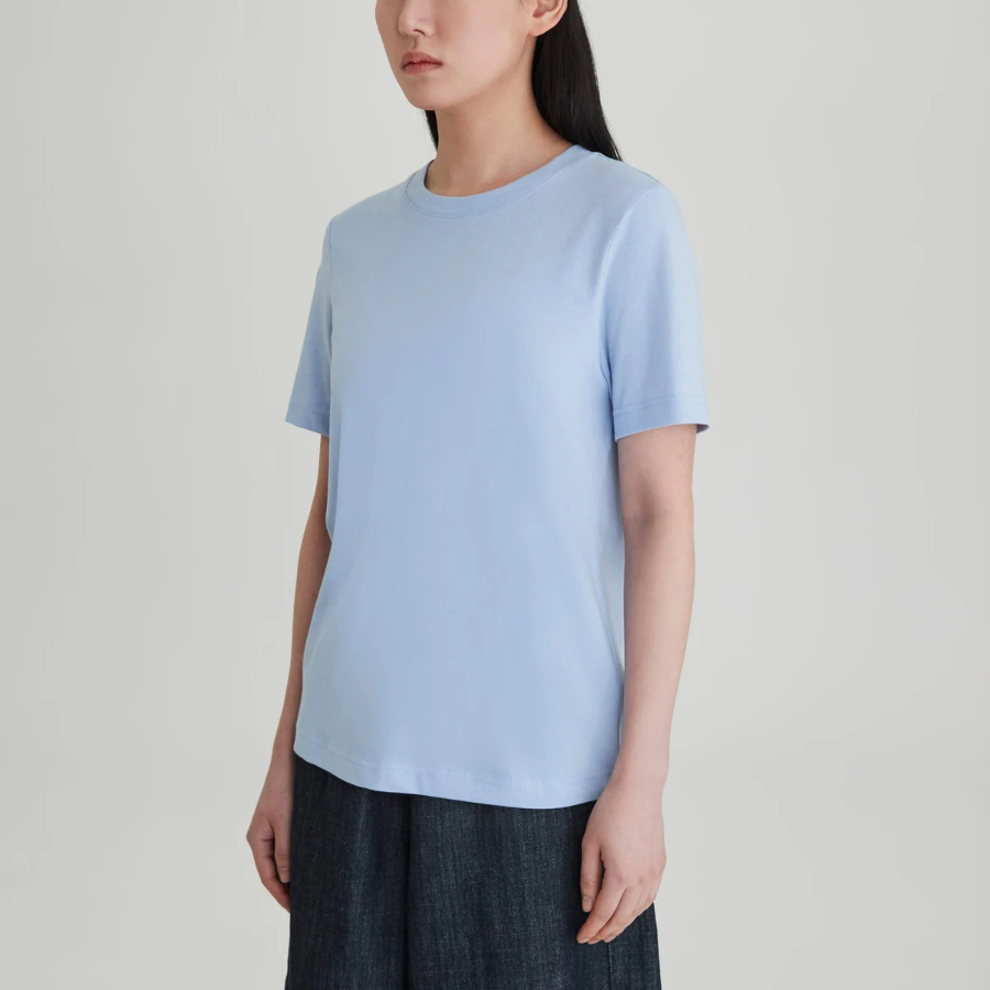 JAJU Smart Cotton Short-Sleeve T-Shirt – Sky Blue