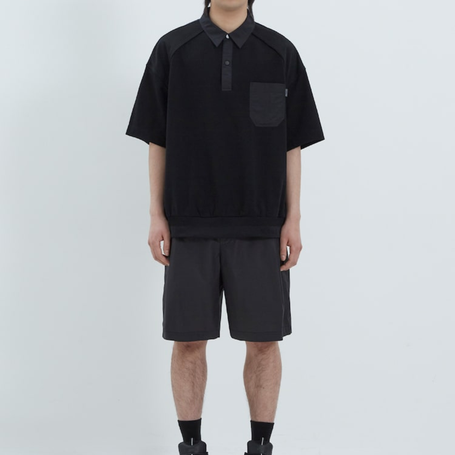 JUUN.J [CORE] City Cotton Leather Detailed Shorts – Black