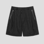 JUUN.J [CORE] City Cotton Leather Detailed Shorts – Black
