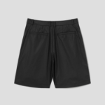 JUUN.J [CORE] City Cotton Leather Detailed Shorts – Black
