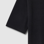 JAJU Ribbed Crop Short-Sleeve T-Shirt – Black