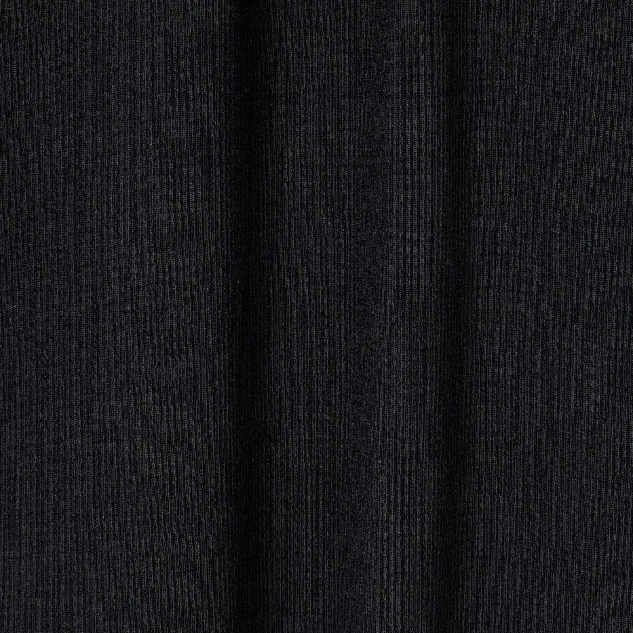 JAJU Ribbed Crop Short-Sleeve T-Shirt – Black