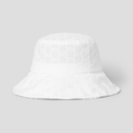 8 seconds Lace Embroidered Bucket Hat — White