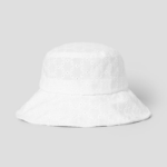 8 seconds Lace Embroidered Bucket Hat — White