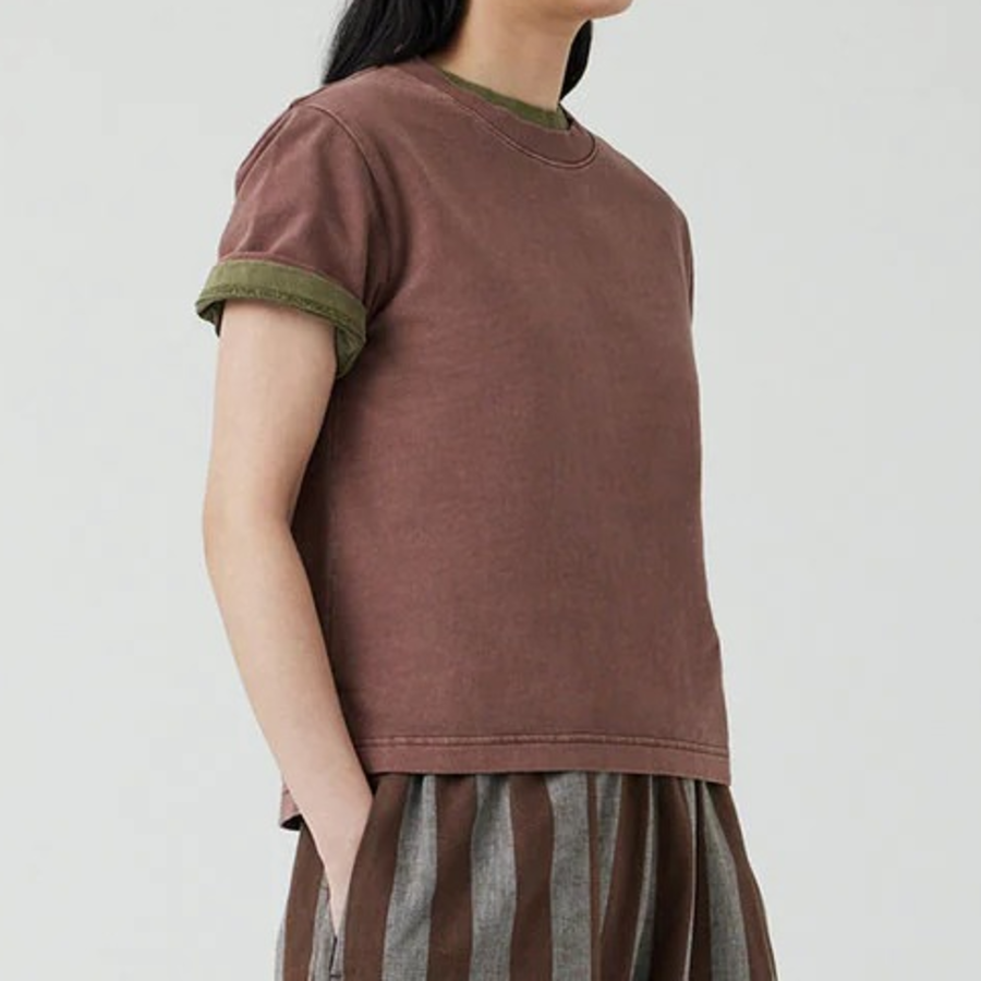 JAJU Washing Short-Sleeve T-Shirt – Brown