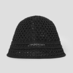 8 seconds Knit Openwork Bonnet Hat — Black