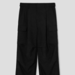 JUUN.J [CORE] Wrinkled Poly-Wool Cargo Pants – Black