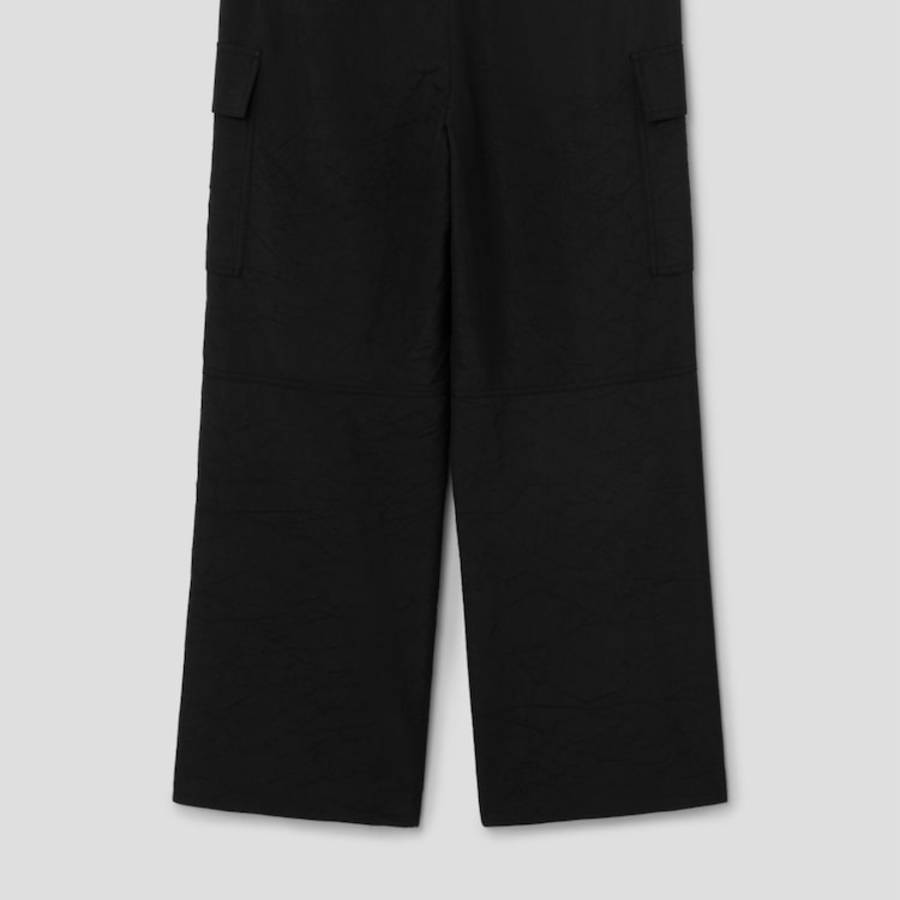JUUN.J [CORE] Wrinkled Poly-Wool Cargo Pants – Black