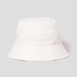 8 seconds Denim Embroidered Bucket Hat — Ivory