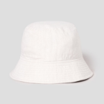 8 seconds Denim Embroidered Bucket Hat — Ivory