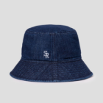 8 seconds Denim Embroidered Bucket Hat — Navy
