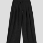 JUUN.J [CORE] Wrinkled Poly-Wool Easy Pants – Black